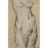 Henryk Gotlib, British/Polish 1890–1966 - Torso, 1949; watercolour, chalk and pencil on paper,