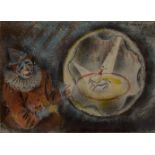 Morris Kestelman RA, British 1905-1998- A Puffin Picture Book - circus scene; pastel, ink and pencil