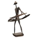 James Metcalf, American, 1925-2012- Abstract figure; bronze, signed and numbered 'METCLF P.56', 38