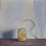 Ra'anan Levy, Israeli b.1954- Jar and String, 1994; oil on canvas, signed and dated 'R. Levy '94' to