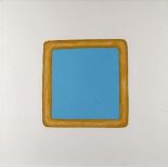 Hideo Togawa, Japanese, b. 1956- Untitled (Blue Square), 1995; oil on canvas, signed with stamp