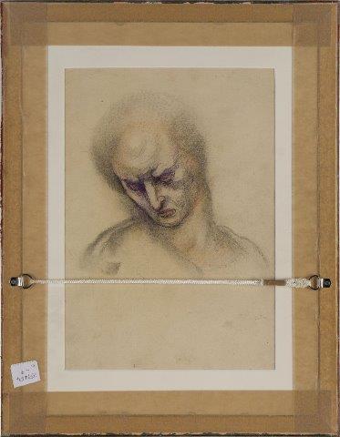 Léonard Sarluis, French 1874-1949- Study of a man's head and shoulders, turned to the left ( - Image 3 of 3