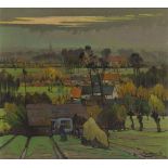 Achille van Sassenbrouck, Belgian 1886-1979- View of a village; oil on canvas, signed and dated 'Ach