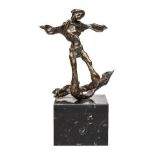 Salvador Dalí, Spanish 1904-1989- Winged Triton, circa 1972; bronze on marble base, stamped with