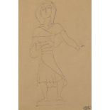 Andre Derain, French 1880-1954- Egyptienne; ink on paper, stamped with atelier mark, 31 x 20.5 cm (