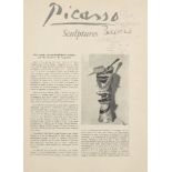 Pablo Picasso, Spanish 1881-1973- Pour Madame Boccard, 1969; Indian ink, signed, dedicated 'Pour