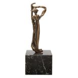 Salvador Dalí, Spanish 1904-1989- Dulcinea, 1972; bronze on marble base, stamped with Dalí signature