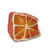 Nicolas Party, Swiss b.1980- Blakam's Stone (orange), 2010; acrylic on stone, initialed N.P. in