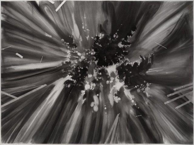 Ben Grasso, American, b. 1979- Canopy #3, 2010; charcoal on paper, signed, titled an dated to the