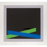 Jules de Goede, Dutch 1937-2007- Untitled, Green, blue, white and black, 1999; oil and mixed media
