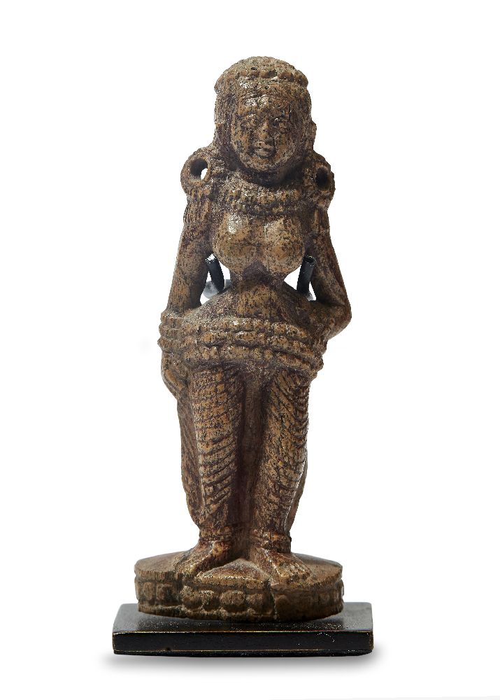 A carved bone figure of a Yakshi, Chandraketugarh style, Sunga, North India, 1st century BC - 1st