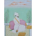 A portrait of a noble, Pahari hills, possibly Guler, North India, second half 18th century, opaque