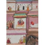 A group of ten illustrations from a manuscript, possibly from the life of Krishna, Provincial