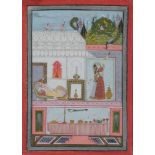 An illustration to a Ragamala series, Ragni Madhu Madve, probably Bundi, India, circa 1750, opaque