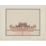 The Tomb of Akbar at Sikandra, Agra School, India, circa 1850, ink and opaque pigments on paper,