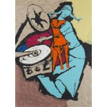 Maqbool Fida Husain (India 1913-2011), Serigraph from OPCE series, ed. 87/125 101.6 x 76.2 cm