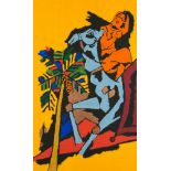 Maqbool Fida Husain (India 1913-2011), Serigraph from OPCE series, ed. 1/125 101.6 x 66.1 cm