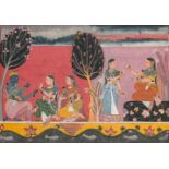 An illustration to a Ragamala series, Mewar or Malwa style, 20th century, opaque pigments on