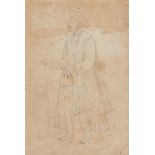 A pencil drawing of a Hindu mendicant, Company school, India, 19th century, pencil on paper, shown