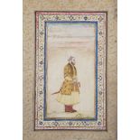 A standing portrait of a Mughal Nobleman, possibly Dara Shikoh, India, 18th century, opaque