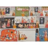 Two paintings from two series on the worship of Sri Nathji, Rajasthan, circa 1790, opaque pigments