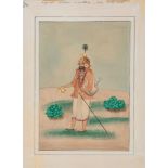Bishan Singh (1836-1900) attributed, Holy Man, North India,1870-80, opaque pigments heightened