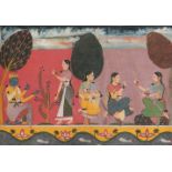 An illustration to a Ragamala series, Mewar or Malwa style, 20th century, opaque pigments on