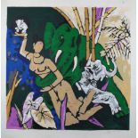 Maqbool Fida Husain (Indian, 1915-2011), Kerala series; serigraph printed in colours, signed,