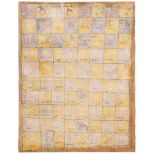 A printed game on cloth, Rajasthan, India, 19th century or earlier, cloth laid on board, with