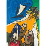 Maqbool Fida Husain (India 1913-2011), Serigraph from OPCE series, ed. 93/125 101.6 x 76.2 cm