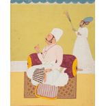 A prince seated on a terrace, Jodhpur, India, mid-late 18th century, opaque pigments on paper