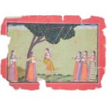 A group of six Rajasthani paintings, India, 19th century, opaque pigments on paper, depicting