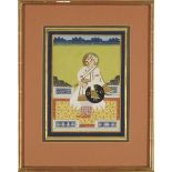 PROPERTY FROM AN IMPORTANT PRIVATE COLLECTION Portrait of a prince on a terrace, Jaipur,