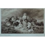 William Strutt, British 1825-1915- Peace; lithograph, bears signature in pencil and within the