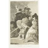 Francisco Goya, Spanish 1746-1828- Nadie se conoce; etching with aquatint, 22 x15 cm Please refer to