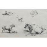 Thomas Sidney Cooper RA, British 1803-1902- Farmyard animals; lithographs, five, 22 x 30.5 cm (max.)