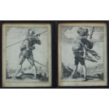 Jacob Gheyn, Dutch c.1565-1629- Illustrations from the Exercise of Armes; copper engravings on