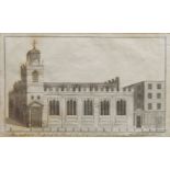 Benjamin Cole, British 1697-1783- The southwest prospect of the parish church of St Catherine