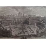 Italian School, late-20th century- View of the Vatican; reproduction print after the original 18th