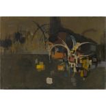 Harrison, American, mid/late-20th century- Untitled abstracted landscape; oil on canvas, signed ‘