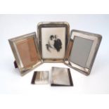 Two silver plated photo frames by Christofle, both with easel backs, 19 x 23.8cm and 20.2 x 25.