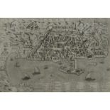 Matteo Florimi, Italian, fl. 1581-1613, plan of the City of Algiers, c. 1600, illustrating the town,