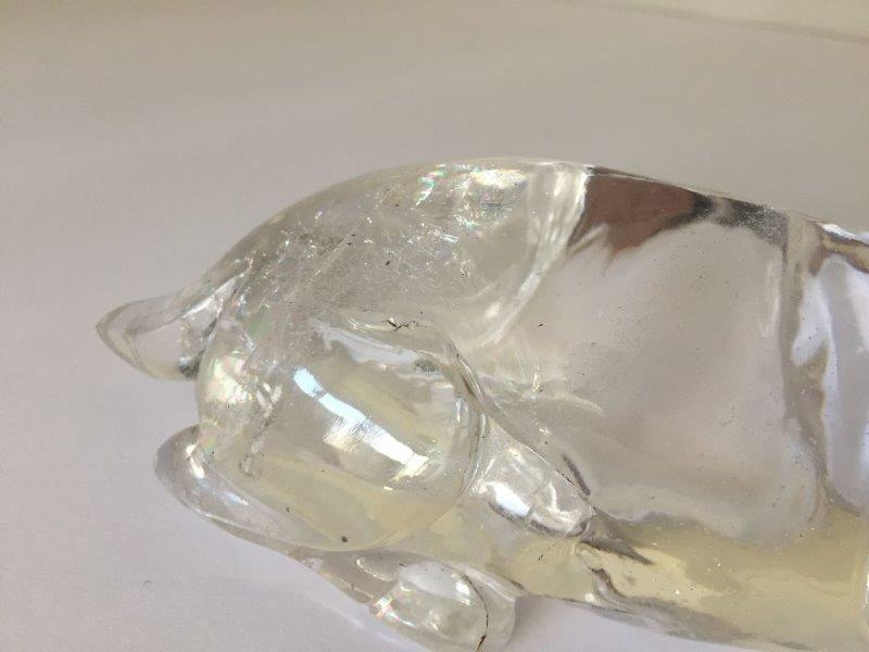 A Chinese rock crystal 'rams' figure group, early 20th century, carved as a recumbent ram and - Image 5 of 7