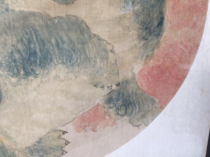 XIE YING (Chinese, 19th century), ink and colour on silk, study of two dogs, inscribed with artist's - Image 5 of 6