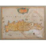 Peyrounin A., Candia Olim Creta, a later hand-coloured engraved map of Crete, published by Pierre