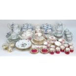 A quantity of English and Continental tea, coffee and dinner part services, 19th and 20th centuries,