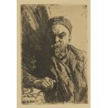 Anders Zorn, Swedish 1860- 1920- Paul Verlaine II [Hjert & Hjert 66], 1895; etching on wove, a proof