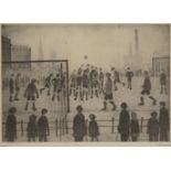 Laurence Stephen Lowry RBA RA, British 1887-1976- The Football Match; lithograph on wove, signed and