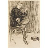 James Abbott McNeill Whistler RBA, American 1834-1903- Arthur Haden, 1859; drypoint etching on wove,