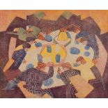 Claude Flight, British 1881-1955- A Square Meal, c.1937; linocut in colours on laid, signed and